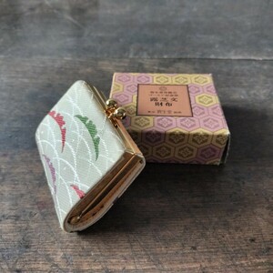 資生堂花椿会　ゴールド記念品　露芝文財布　がま口　小物入れ　コインケース　和装和服着物に