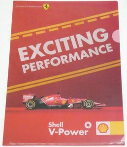 クリアファイル　シェル石油　フェラーリ・F14 T　フェルナンド・アロンソ / キミ・ライコネン 2014年 F1 Ferrari Shell V-Power