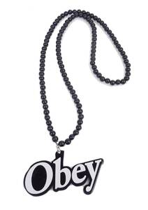 ヒップホップ obey デザイン プラスチック ネックレス （ブラック） 約42cm [並行輸入品]