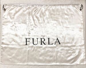 フルラ「FURLA」バッグ保存袋 特大サイズ (3122) 正規品 付属品 内袋 布袋 巾着袋 布製 ナイロン生地 ホワイト 79×58cm わけあり