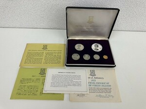 E106-S3-13916 英領ヴァージン諸島 プルーフコインセット 1973年 BRITISH VIRGIN ISLANDS PROOF SET フランクリンミント 銀貨 現状品①