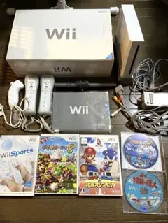 Nintendo Wii 本体 + マリオカート等ソフト6点