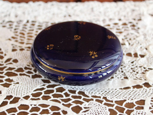 【Sevres セーブル ブルー 24金】ボンボニエール コバルト