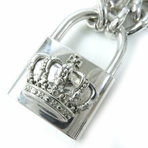 美品△ジャスティンデイビス SNF1008 KIYOHARU EVIL ACT Necklace 清春コラボ イーヴルアクト ネックレス シルバー 真鍮 116.8g メンズ