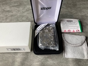 Zippo Silver King 10 Star アクセント付き、新品未使用品！