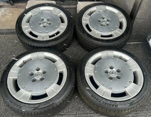 □ トヨタ 40ソアラ 18インチ 純正ホイール 5-114.3 OFF45 8J MINERVA RADIAL F205 245/40ZR18 22年 4本セット 札幌 T-1311 ★