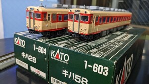 キハ58 M車 キハ28 Ｔ車 KATO プラ製 走行性良好 前照灯.尾灯.室内灯点灯確認済 スケベ根性出さずに男気溢れる１円スタート出品 HOゲージ