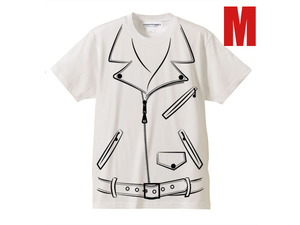 だまし絵 Wライダース T-shirt WHITE M/the real mccoy