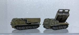 ■完成品 1/144 2両セット M270 MLRS 米陸軍 第3歩兵師団 第39野戦砲兵連隊 第1大隊 イラク 2003年 マイクロアーマー9 多連装ロケット砲