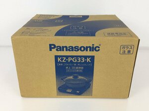 【未使用品】パナソニック 卓上IH調理器 KZ-PG33-K ガラスふた鍋つき 2014年製 wa◇106