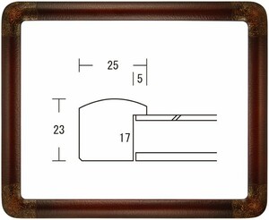 水彩用額縁 木製フレーム 半丸水彩 サイズF10号