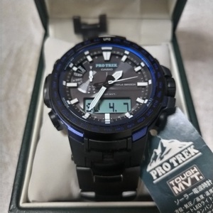 極美品 CASIO PROTREK/プロトレック Blue Moment（PRW-6100YT-1BJF）マルチバンド6 チタンベルト