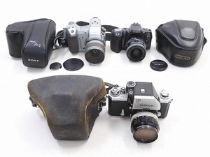 2404-0052●宝市/ニコン/F/ミノルタ/α303siSUPER/ソニー/DSC-D700/一眼レフカメラ/デジタルカメラ/3点組(梱包サイズ80)