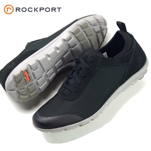 ■定価1.5万 ロックポート ROCKPORTトゥルー ウォーク《軽量・クッション》ナイロンメッシュ スニーカー 黒25 ウォーキング