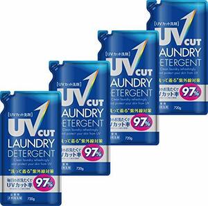 UVカット 洗濯洗剤 液体 ベビーフローラルの香り 詰替 720ｍｌ 4個セット