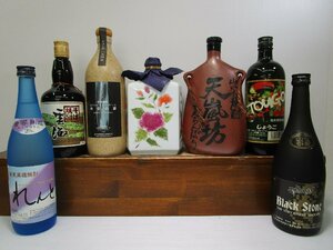 7本セット 焼酎 (そば,黒糖,酒粕,山いも 他) 720ml 25-41% 未開栓 古酒 まとめて 1円スタート/5-22-7