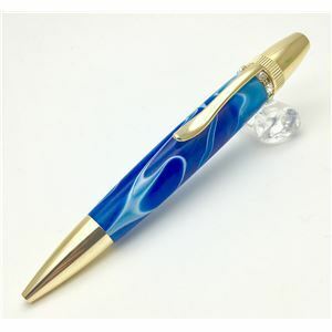 【新品】日本製 スワロフスキー ボールペン/文房具 【ブルー】 パーカータイプ 芯：0.7mm 文具 オフィス用品 『Acrylic』