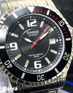 新品 CASIO カシオ 正規品 腕時計 ウォッチ チープカシオ チプカシ アナログ クオーツ 防水 カレンダー ステンレス ブラック プレゼント