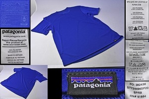 パタゴニア patagonia ★ メンズ キャプリン クールトレイル Tシャツ ★ SPRBカラー 青 ★ Sサイズ ★ Men