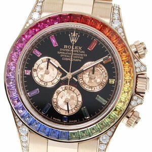 ロレックス ROLEX 116595RBOW コスモグラフ デイトナ レインボー 黒文字盤 ランダム Cal.4130 自動巻き メンズ 箱・保証書付き_742806