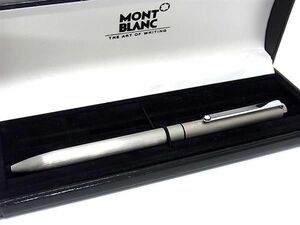 1円 ■美品■ MONT BLANC モンブラン ツイスト式 ボールペン 筆記用具 文房具 ステーショナリー シルバー系 AW4662