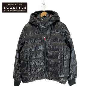 美品/国内正規/21年製 MONCLER モンクレール CUVELLIER フード付ダウン ジャケット 5 ブラック メンズ