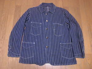 241-124/HEAD LIGHT/ヘッドライト/HD13789/8oz.SPECIAL WOVEN STRIPE DENIM WORK COAT/編み込みストライプ/カバーオールジャケット/40