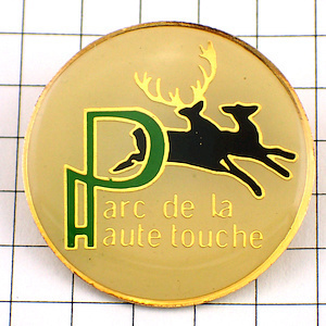ピンバッジ・鹿ハンティング狩猟◆フランス限定ピンズ◆レアなヴィンテージものピンバッチ
