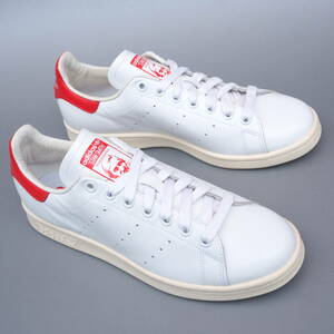 デッド！新品！ 26,5cm 限定 14年 adidas Originals STAN SMITH スタンスミス ガラスレザー 白 x 赤 天然皮革レザー