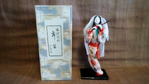 古代人形 舞笛 宗観作 全長約17cm 風俗人形 箱有り 日本女性 美人物 日本人形 置物 昭和 レトロ 