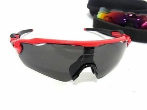 1円 ■美品■ OAKLEY オークリー 009275-04 サングラス メガネ 眼鏡 メンズ レディース レッド系 AY2520