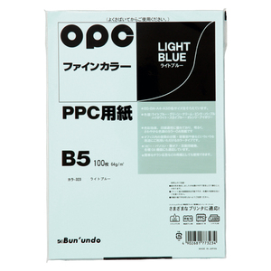 4902681773234 ファインカラーＰＰＣ　Ｂ5　100枚入 ＰＣ関連用品 ＯＡ用紙 コピー用紙（カラー用紙） 文運堂 カラー323 ライトフ