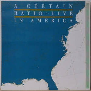 A Certain Ratio - Live In America UK Ori. LP Dojo - DOJOLP 47 ア・サートゥン・レシオ(ACR) 1986年 JOY DIVISION