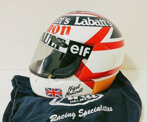 FA01 Arai アライ フルフェイス レーシング ヘルメット Nigel Mansell ナイジェル マンセル サイズ59-60cm Canon Labatts elf 0107