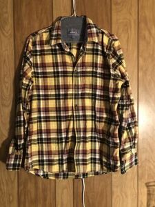 Vancl for men flannel vintage outfitters long sleeve plaid shirt. Size large. 海外 即決