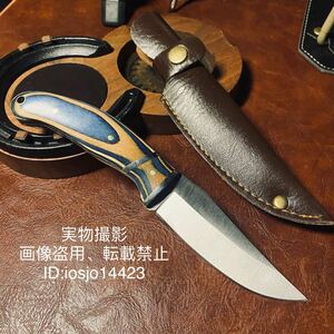 キャンプ用 アウトドアナイフ 包丁 鋼製ナイフ 釣り 野外登山 シースナイフ 長さ19cm 