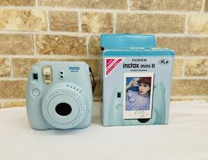 【美品】チェキ instax mini FUJIFILM カメラ 富士フイルム ブルー