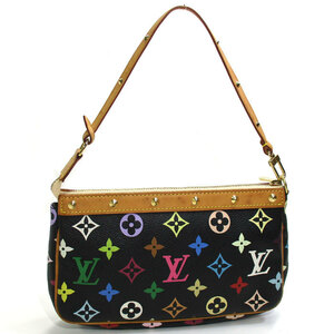 【中古】LOUIS VUITTON ポシェット アクセソワール アクセサリーポーチ モノグラム マルチカラー ノワール M92648