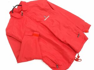 Munsingwear マンシングウェア ゴルフウェア バックプリント ウインドブレーカー スタンドカラー ジャケット sizeM/赤 ◇■ ☆ ebb3 メンズ