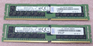 ○Samsung M393A4K40BB2-CTD6Y 2枚セット *PC4-21300/DDR4-2666/PC4-2666V ECC REG/Registered 288Pin DDR4 RDIMM 64GB(32GB x2) 動作品