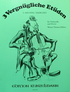 洋書輸入楽譜 3 vergngliche Etden - fr Violoncello und Klavier Werner Thomas-Mifune チェロ、ピアノ トーマス・ミフネ