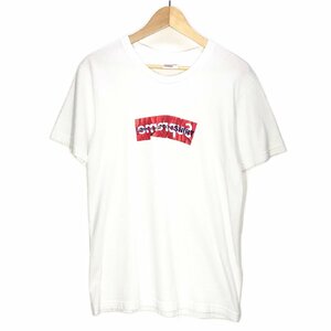 [103-1187] SUPREME×COMME des GARCONS SHIRT/17SS/ボックスロゴ/半袖Tシャツ/ホワイト/サイズM