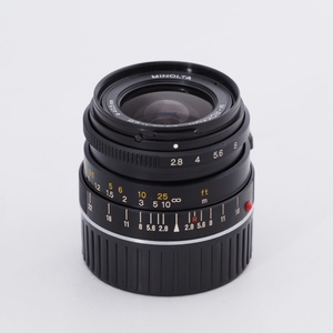 【難あり品】MINOLTA ミノルタ M-Rokkor 28mm F2.8 ライカ Mマウント フードつき ロッコール レンズ #9445