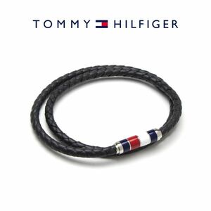 Tommy hilfiger ブレスレット 二連 ダブルラップ レザー 2790056 ブラック メンズ レディース ペア アクセサリー 男性 女性 ユニセックス