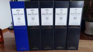 マッカラン12年 ウイスキー 箱付き 700ml 40% 未開栓 5本セット