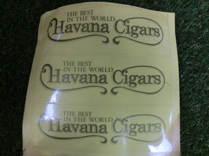 ★Havana Cigars/ステッカー/シール/３枚/希少★6.5×２０★