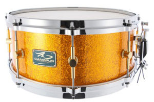 The Maple 6.5x14 Snare Drum Gold Spkl