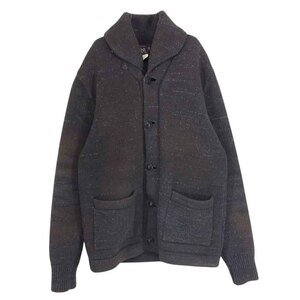 RRL ダブルアールエル ショールカラー コットンニット カーディガン グレー系 XL【中古】