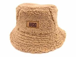 1円 ■極美品■ UGG アグ ポリエステル ボア バケットハット 帽子 レディース メンズ ブラウン系 AW7454