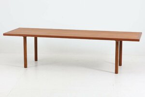 Hans J.Wegner(ハンス・J・ウェグナー)　センターテーブル　AT12　185cm　チーク×オーク材　北欧家具ビンテージ　デンマーク製